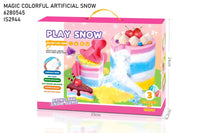 Magic Colorful Artificial Snow Play Set - 3 Colors Sensory Play Kit