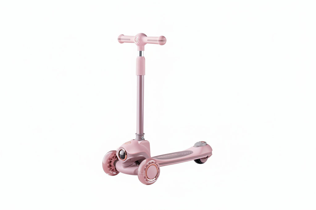 Kids 3-Wheel Kick Scooter - Adjustable Height with LED Wheels