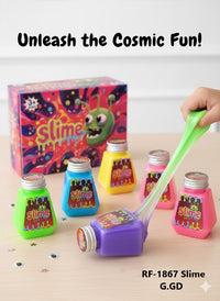 Cosmic Slime Set - 5 Pack Alien Monster Stretchy Sensory Play Kit