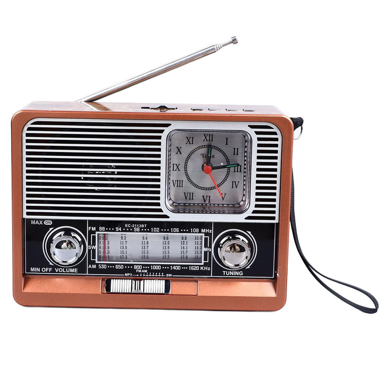 KBroad KTF-1647 Retro FM/AM 8-Band Radio with USB/TF Music Player