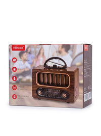 KBroad KTF-2018 Full Band Retro Radio – FM/AM/SW with USB & TF Card