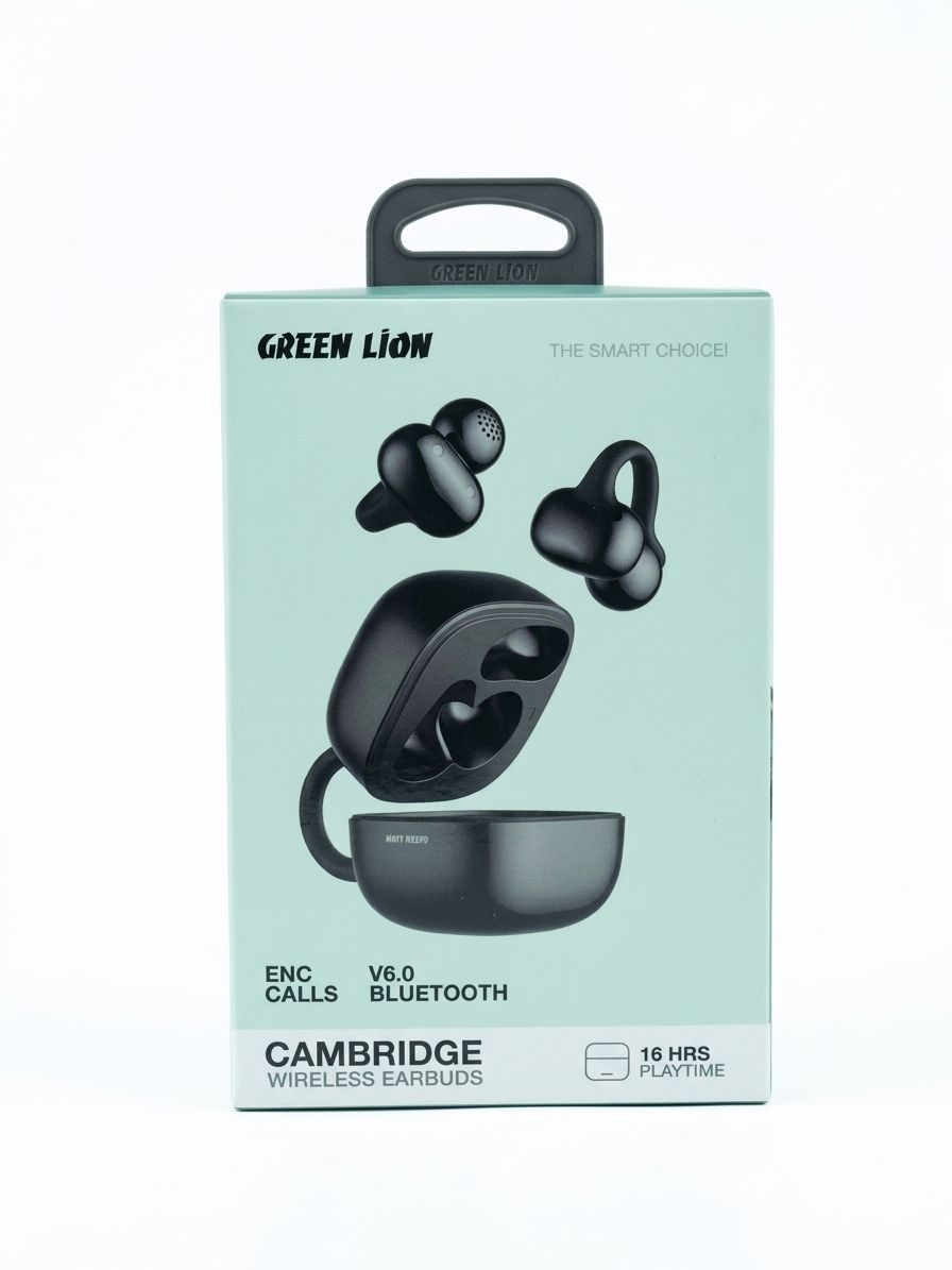 Green Lion Cambridge Wireless Earbuds – Bluetooth 5.0 with ENC & 16 Hrs Playtime