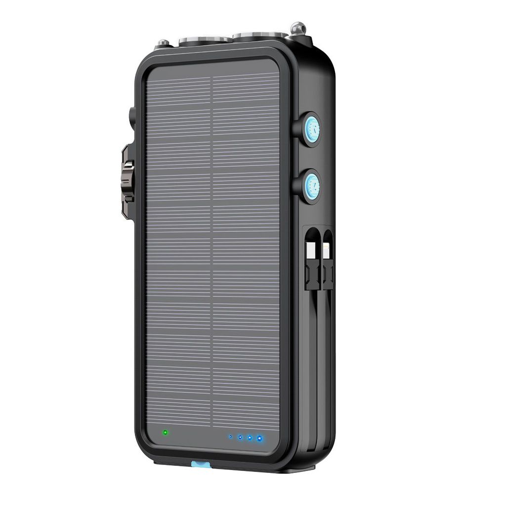Solar Emergency Radio with Power Bank, Bluetooth Speaker & LED Flashlight