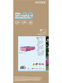 Intex Pink Rectangular Frame Pool 220x150x60cm