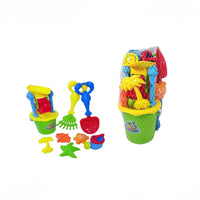 Kids Beach Sand Toy Set with Bucket and Slide - 12 Pieces