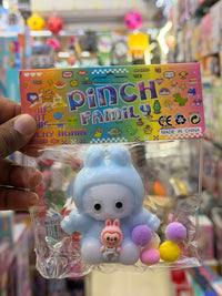 Pinch Family Squishy Bear Toy with Pom Poms