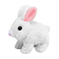 White Plush Bunny Toy - Interactive Stuffed Rabbit