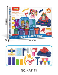 Keylucker Happy Barber Shop Play Dough Set - 21 Pieces