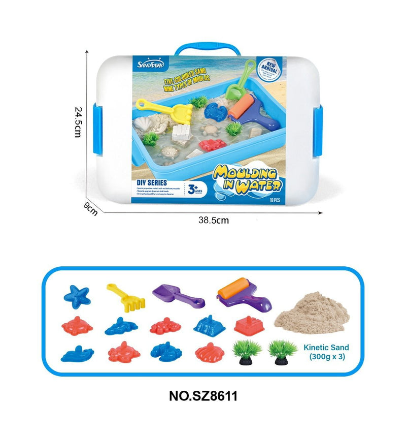 SandFairy Moulding in Water Kinetic Sand Set - 18 Pieces