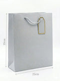 White paper bag with dimensions indicated on a white background QATAR MARKET
