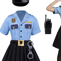 Girls Police Officer Costume - XL Size