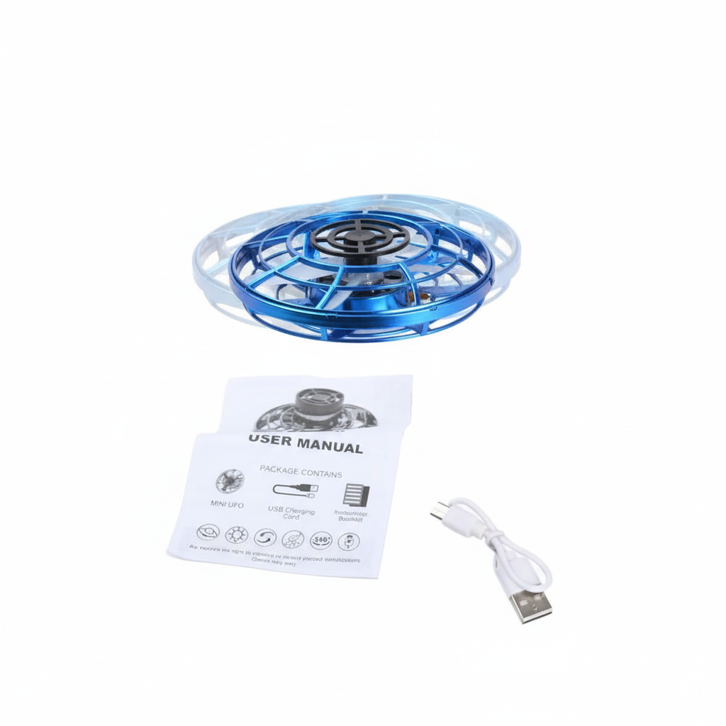 360° Rotating Induction Flying Toy - USB Rechargeable Hover Drone