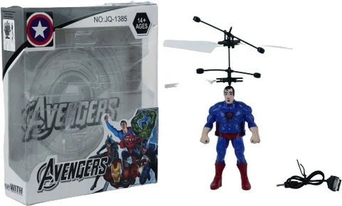 Flying Avengers Helicopter Toy - Captain America Flying Superhero with Remote Control