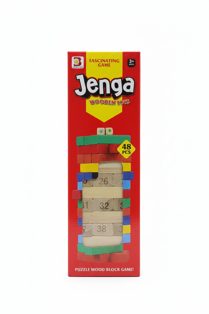 Jenga Wooden Block Game 48 Pieces - Classic Stacking Tower Game