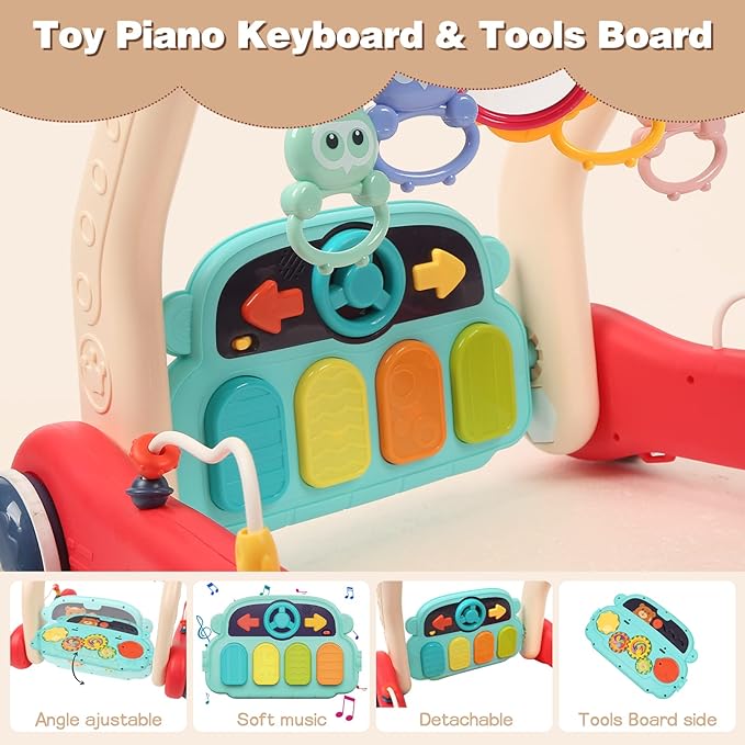 Huanger 2 In 1 Piano Rack And Walker Educational Toy